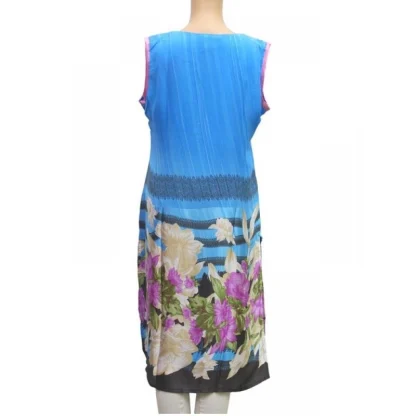 Women's Synthetic Kurtis (Blue, M) - Image 4