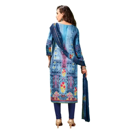 Women's Cotton Unstitched Salwar-Suit Material With Dupatta (Multi, 2-2.5mtrs) - Image 2