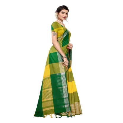 Women's Cotton Saree (Multi, 5-6 Mtrs) - Image 3