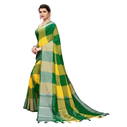 Women's Cotton Saree (Multi, 5-6 Mtrs) - Image 4