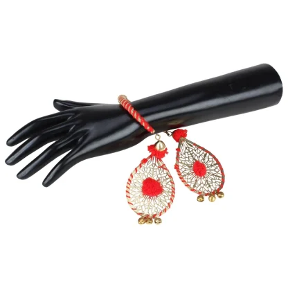 Women's Alloy Hanging Thread Bracelet-Red - Image 2