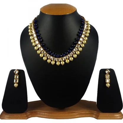 Fashion Jewelry Kundan Pearl Stylish Fancy Wedding Party Wear Jewellery Set - Image 2