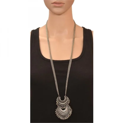 Afghani Tribal Antique Oxidised Silver Princess Necklace - Image 2