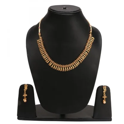 Stylish Gold Plated Necklace Set - Image 2