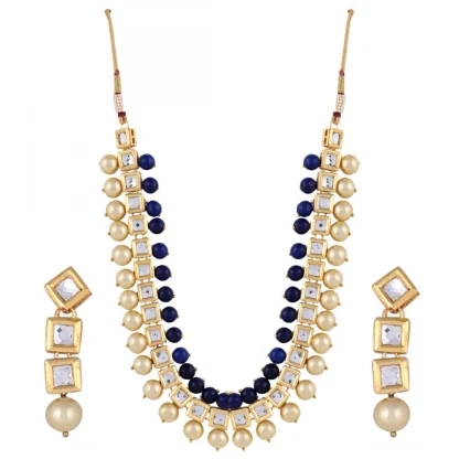 Fashion Jewelry Kundan Pearl Stylish Fancy Wedding Party Wear Jewellery Set