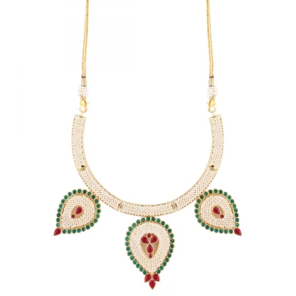 Designer Traditional India Rajasthani Basra Pearl Necklace with Earrings