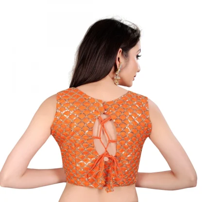 Women's Satin Silk, Inner-Cotton Full Stitched Padded Blouse (Keri Fenta) - Image 3