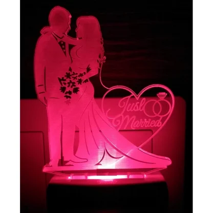 Just Married Couple AC Adapter Night Lamp - Image 2