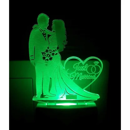 Just Married Couple AC Adapter Night Lamp