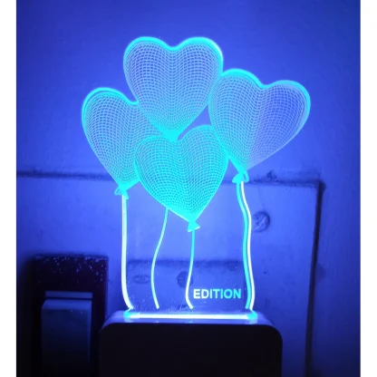 Heart Balloons AC Adapter Night Lamp - Image 3