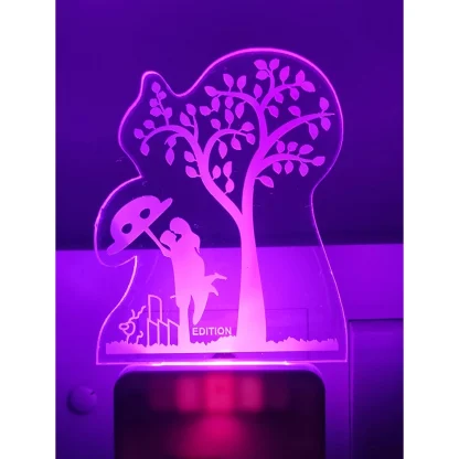 Romantic Couple Under Tree AC Adapter Night Lamp - Image 4