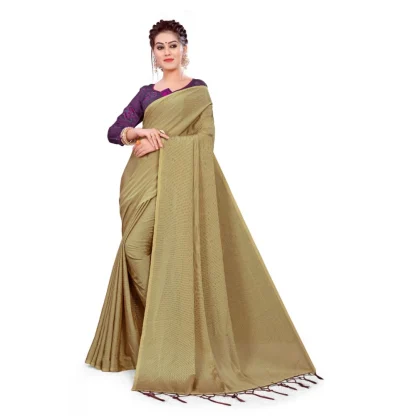 Women's Heavy Georgette Saree(Beige ,5-6Mtrs)