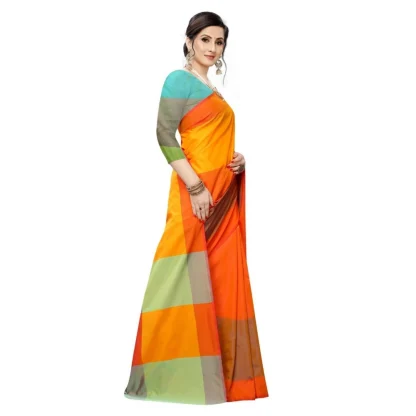 Women's Woven Sana Silk Saree (Mustard,5-6Mtrs) - Image 4