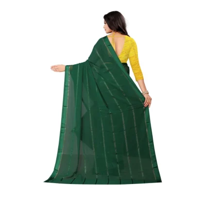 Women's Georgette Silk Saree(Green ,5-6Mtrs) - Image 2