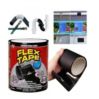 Pack Of_2 Strong Rubberized Waterproof Flex Tape Instantly Stops (Color: Assorted) - Image 2