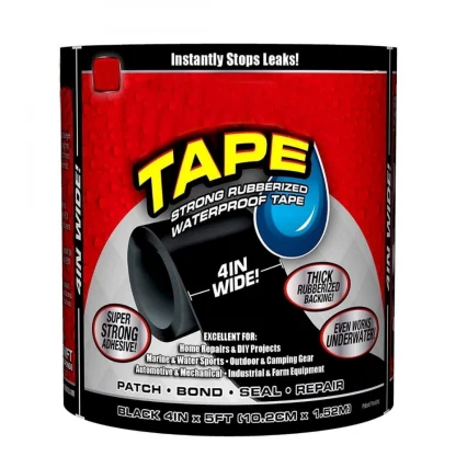 Pack Of_2 Strong Rubberized Waterproof Flex Tape Instantly Stops (Color: Assorted)