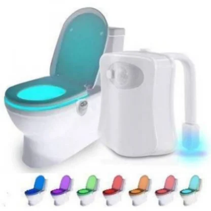 LED Light Sensor Motion Activated Glow Bowl Light Up Sensing Toilet Seat Night Lightning Bowl (Color: Assorted) - Image 4