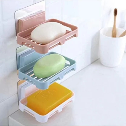 Pack Of_2 Soap Holder Magic Sticker (Color: Assorted) - Image 6