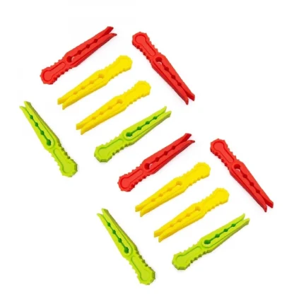 Pack Of_3 Multipurpose Plastic Cloth Hanging Pegs Clips_36 Pcs (Color: Assorted) - Image 3