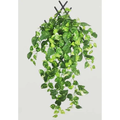 Pack Of 3 Silk Polyester Artificial Money Plant Leaf Vine Hanging Garland Foliage Flowers Leaf Plants For Wall Decoration (Color: Green,Length: 15 Feet) - Image 2