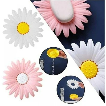 Pack Of 2_Flower Shape Soap Holder Dish for Home and Hotel Bathroom (Color: Assorted) - Image 2