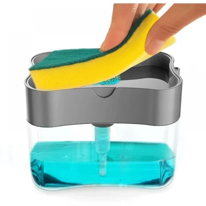 Soap Dispenser 2 In 1 Sink Dishwasher Liquid Holder (Color: Assorted) - Image 4