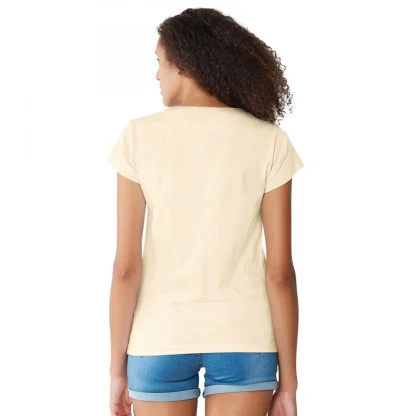 Women's Cotton Western Wear T Shirt (Cream) - Image 2