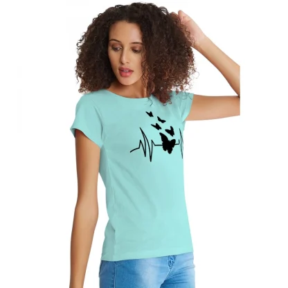 Women's Cotton Western Wear T Shirt (C Green) - Image 4