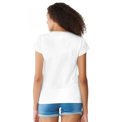 Women's Cotton Western Wear T Shirt (White) - Image 2