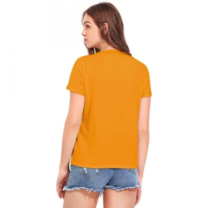 Women's Cotton Western Wear T Shirt (Yellow) - Image 3