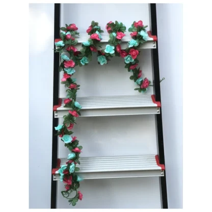 Artificial Rose Vine Flowers Plants Artificial Flower Creeper Hanging Rose For Home Decoration (Color: Multi, Material: Silk Polyester) - Image 2