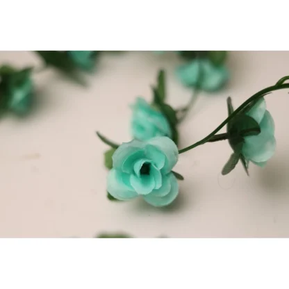 Artificial Flower Creeper Hanging Rose Garland For Home Decoration (Color: Blue, Material: Silk Polyester) - Image 3