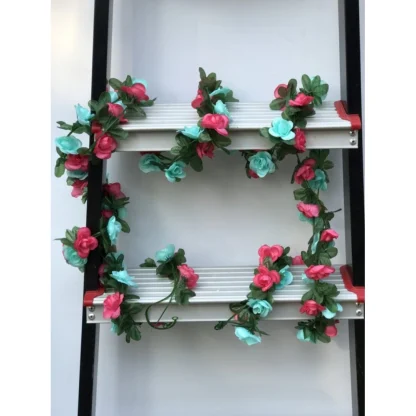 Artificial Rose Vine Flowers Plants Artificial Flower Creeper Hanging Rose For Home Decoration (Color: Multi, Material: Silk Polyester) - Image 3