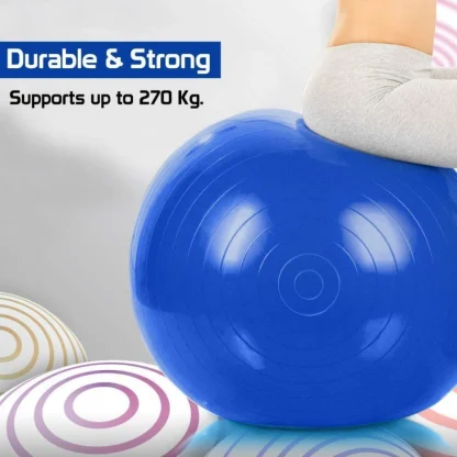 Burst Exercise Gym Ball 75cm with Pump (Color: Assorted) - Image 3