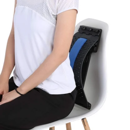 Magic Back Support Device Lower and Upper Muscle Pain Relief Multi-Level Lumbar Spine Stretching Massager (Color: Assorted) - Image 5