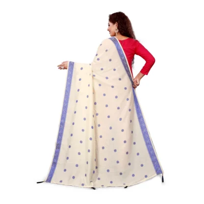 Women's Vichitra Viscose Silk Blend Jacquard Work Dupatta (Cream, Length:2-2.4 mtr) - Image 2