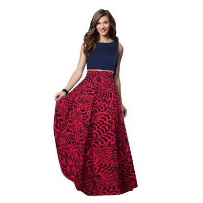 Women's Taffeta Western Wear Flare Long Gown (Gajari)