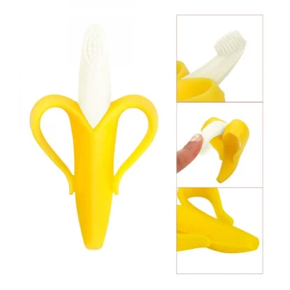 Banana Shaped Baby Traning toothbrush (Assorted) - Image 2