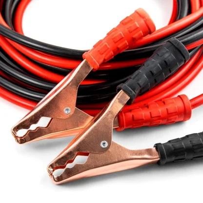 500 Amp Heavy Duty Jumper Booster Cables Anti Tangle Copper Care Universal For Car (Red) - Image 3