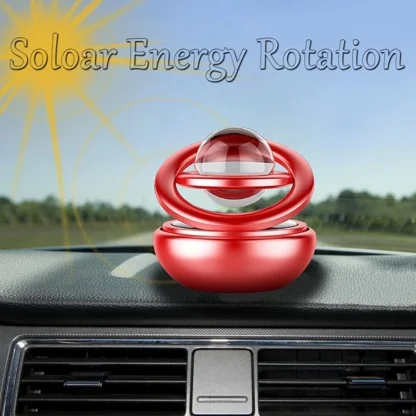 Solar Power Rotating Design Organic Fragrance Air Freshener Perfume With Perfume Tablets (Peach) - Image 4