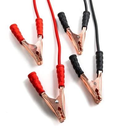 500 Amp Heavy Duty Jumper Booster Cables Anti Tangle Copper Care Universal For Car (Red) - Image 2