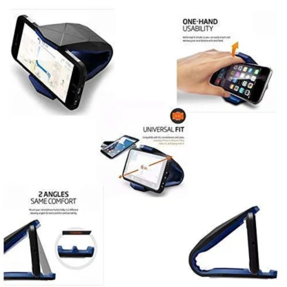 Mobile Holder For Car Dashboard (Black) - Image 2