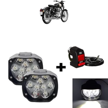 Set Of 2 Shilon 9 Led Waterproof On/Off Switch For Bikes (Black) - Image 3