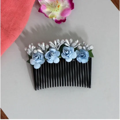 Women's Sky Blue Color Hair Comb Pin