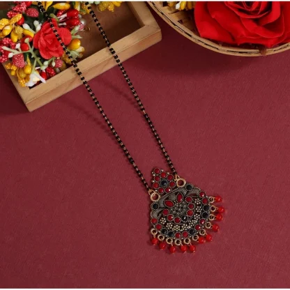 Women's Red Color Mangalsutra