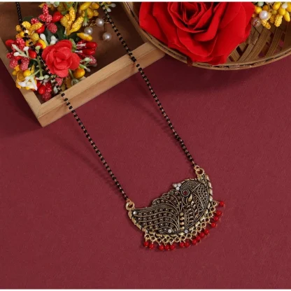 Women's Red Color Mangalsutra