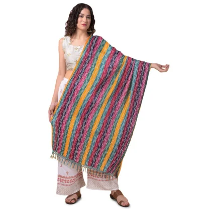 Women's Chanderi Printed Dupatta (Multicolor, Length: 2.25 to 2.50 Mtr)