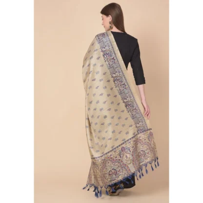 Women's Art Silk Printed Dupatta (Gold, Length: 2.25 to 2.50 Mtr) - Image 3