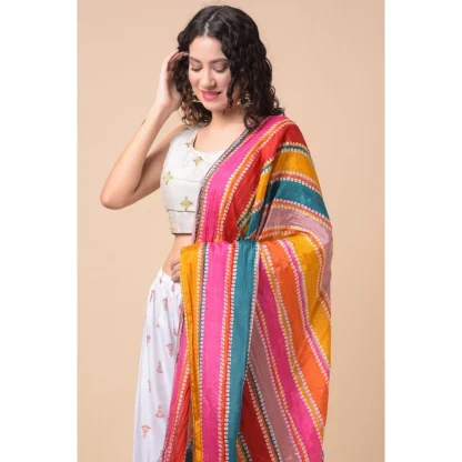 Women's Chanderi Printed Dupatta (Multicolor, Length: 2.25 to 2.50 Mtr) - Image 2