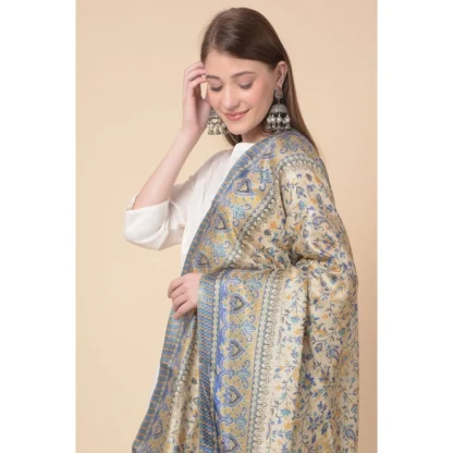 Women's Art Silk Printed Dupatta (Grey, Length: 2.25 to 2.50 Mtr) - Image 3